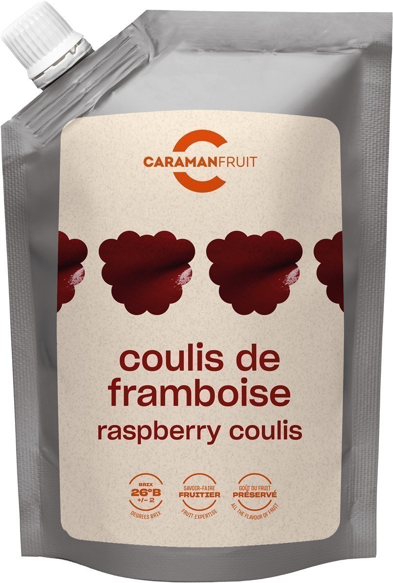 Caramanfruit Himbeer-Früchte-Coulis 8x 1kg süßes Himbeeren-Püree 