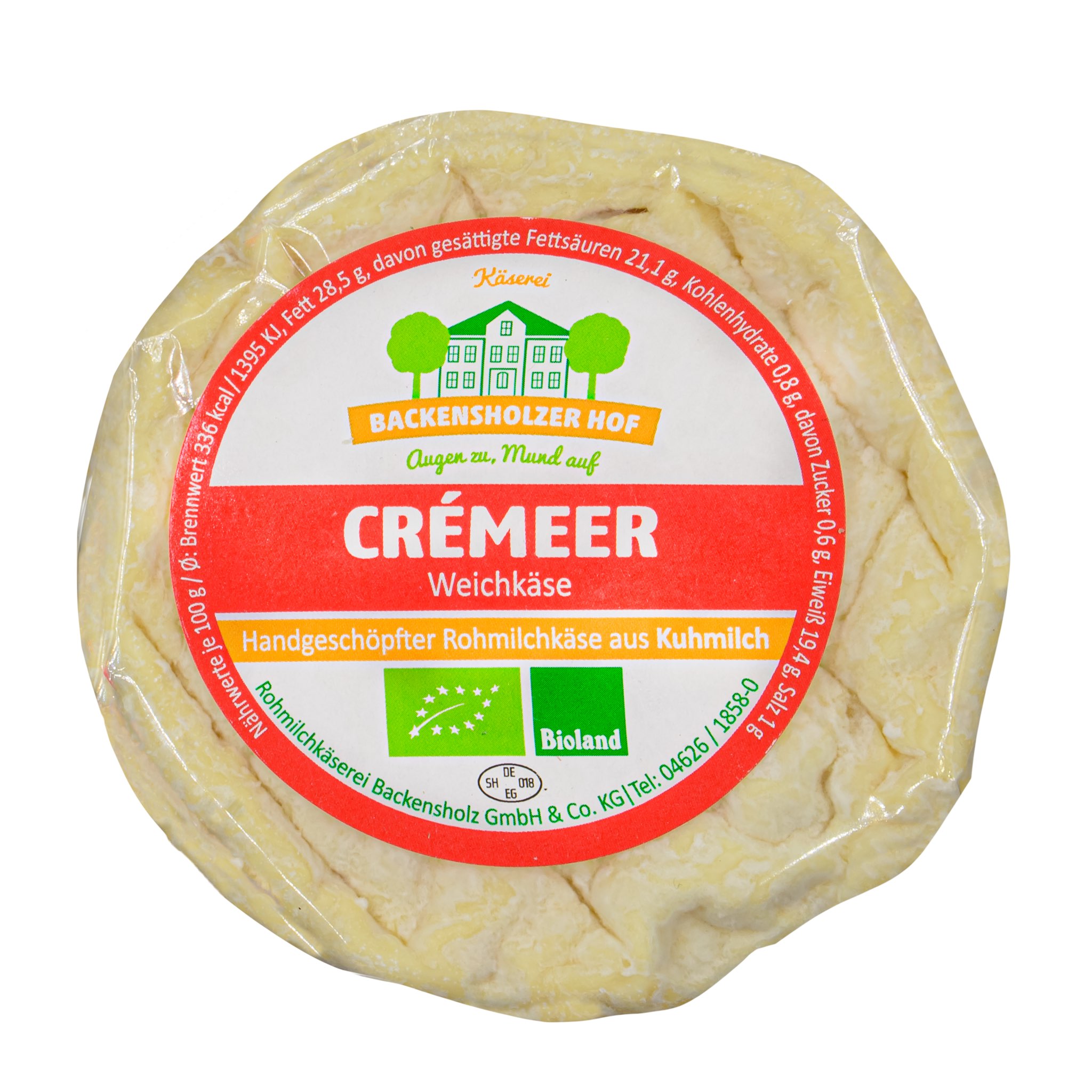 Hymor BIO CréMeer 1x ca. 250g sahniger Weich-Käse aus Kuh-Rohmilch handgeschöpft