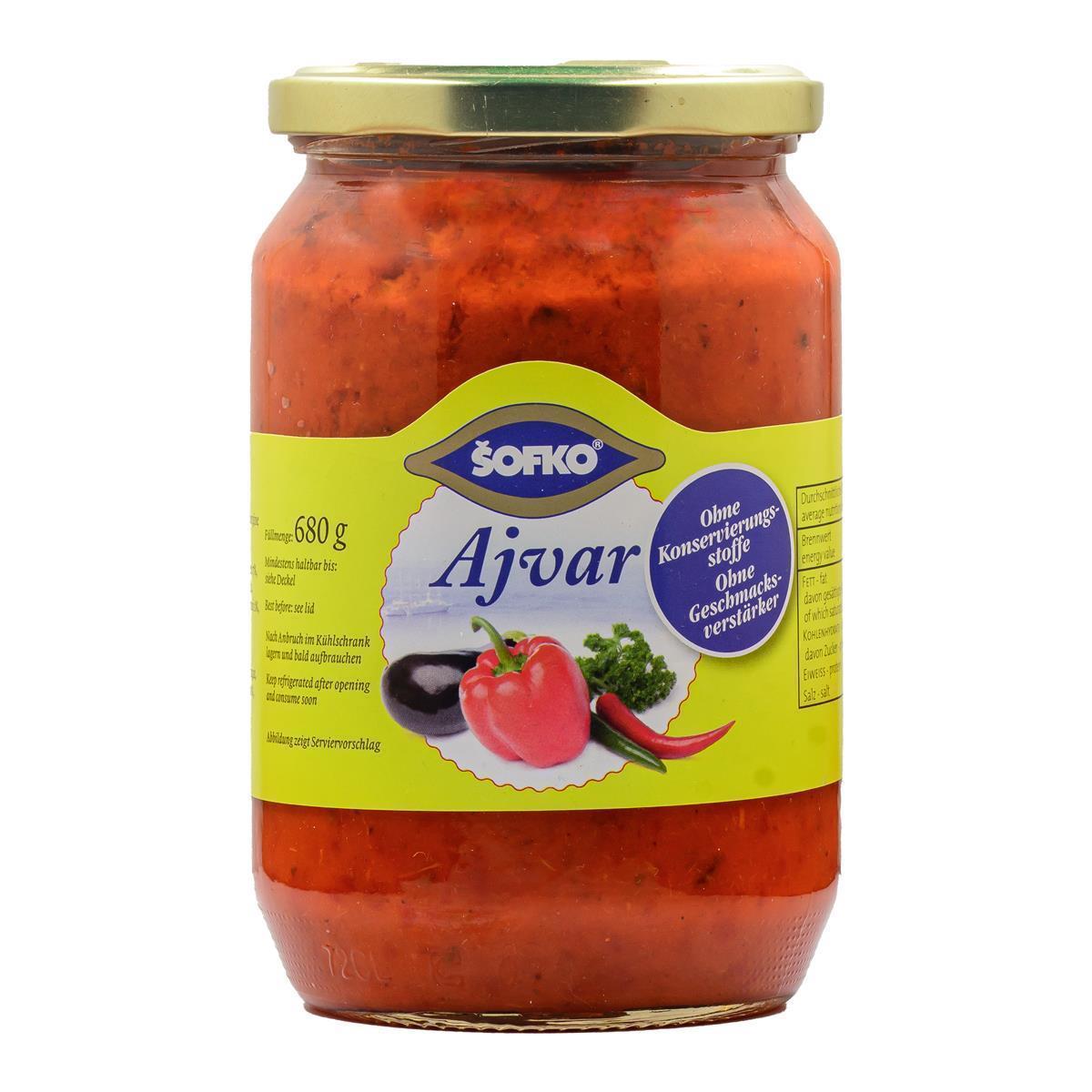 Sofko Avjar mild 680g Würzpaste aus Paprika Sauce