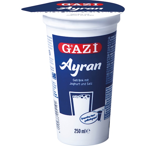 Gazi Ayran 20x 250ml Joghurt Drink Getränk Mixgetränk 1% Elopak