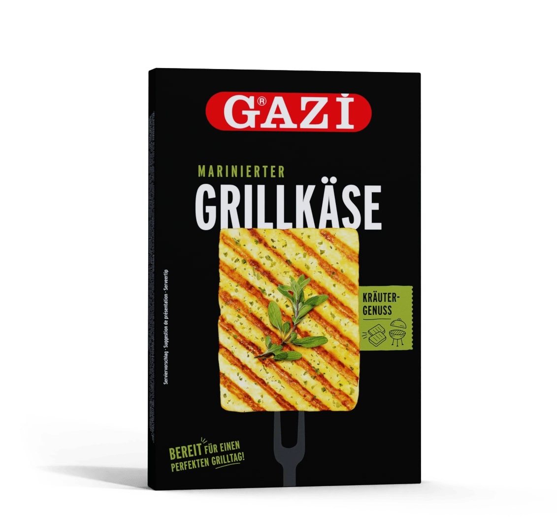 Gazi marinierter Grillkäse 188g Kräuter-Marinade Schnitt-Käse Pfannenkäse