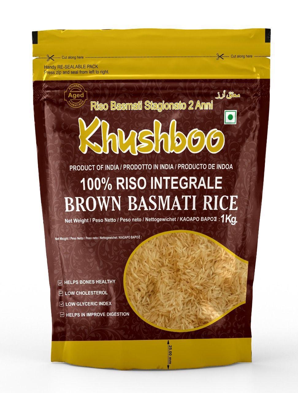 Khushboo Brauner Vollkorn Basmati Reis 1x 1kg höchster Qualität