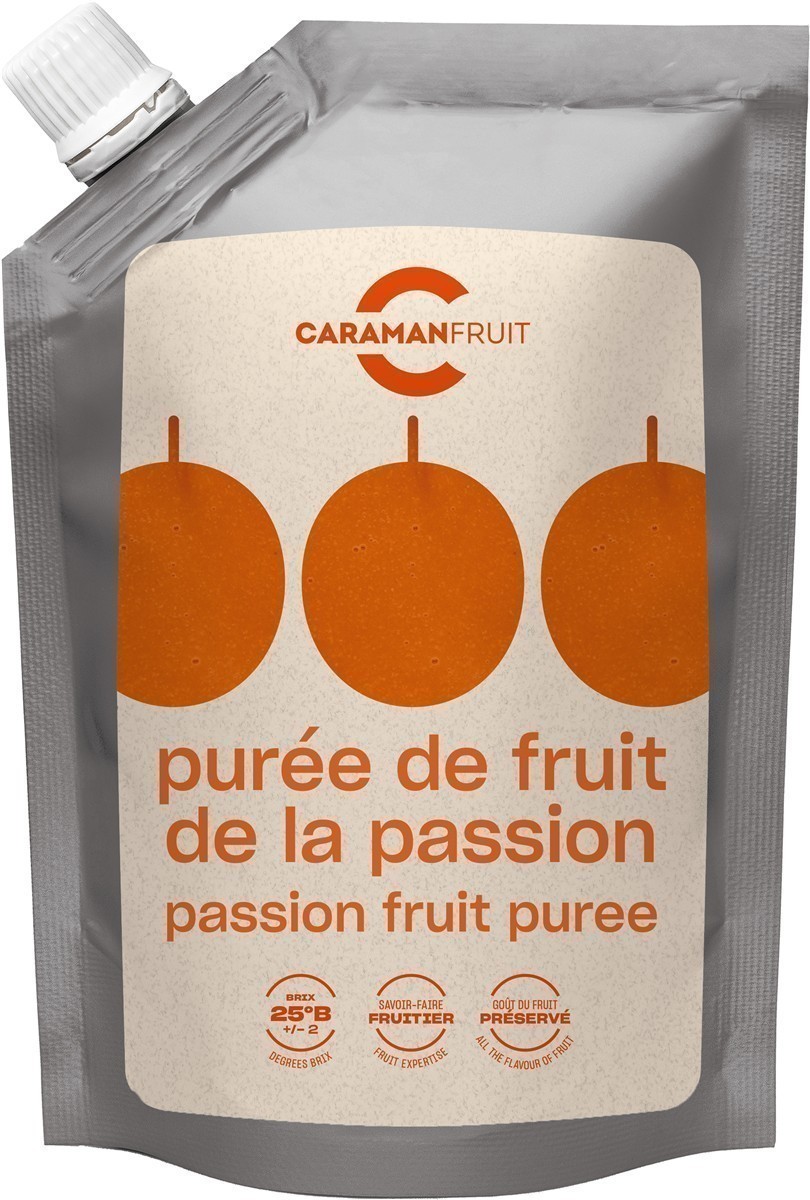 Caramanfruit Passionsfrucht-Püree 8x 1kg exotisches Maracuja Frucht-Püree 